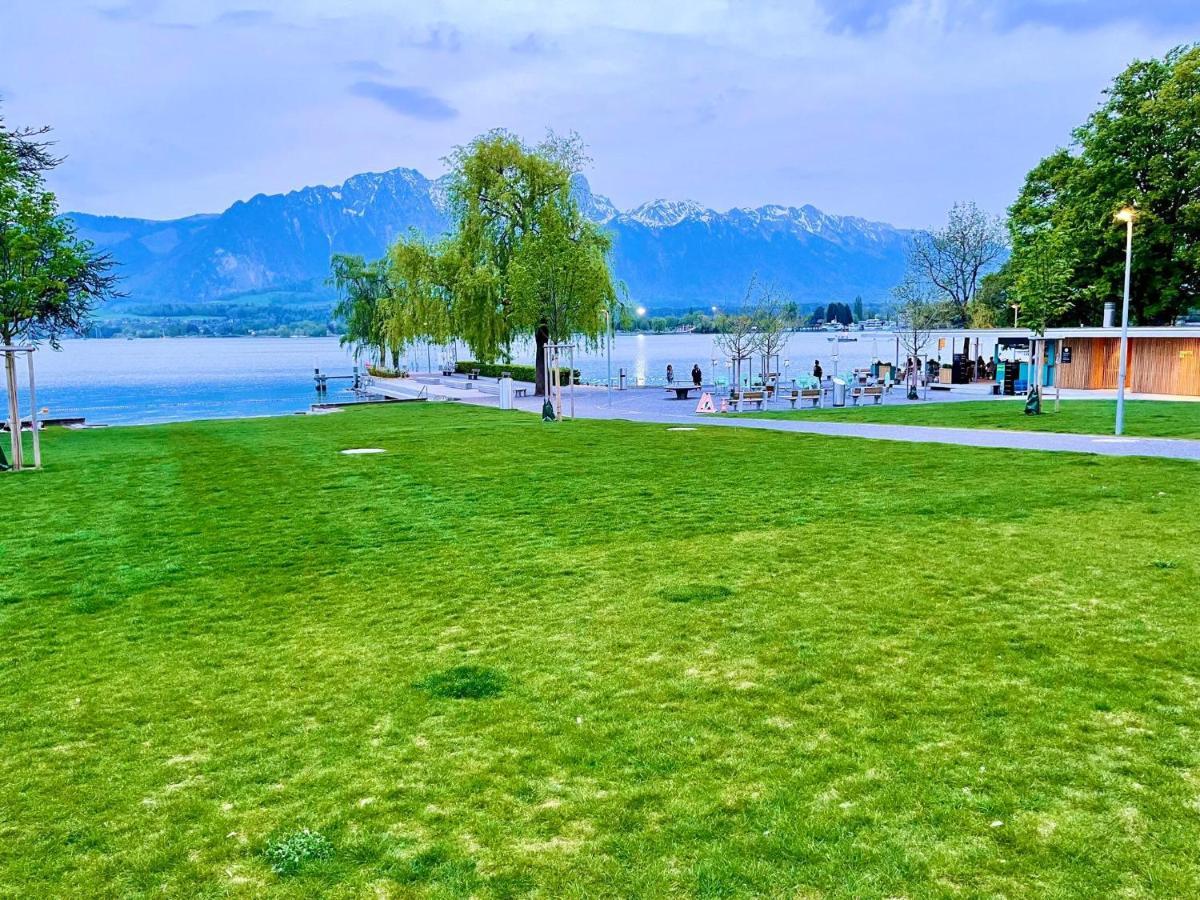 Schoene Ferienwohnung Mit Seeblick Thun Exterior foto